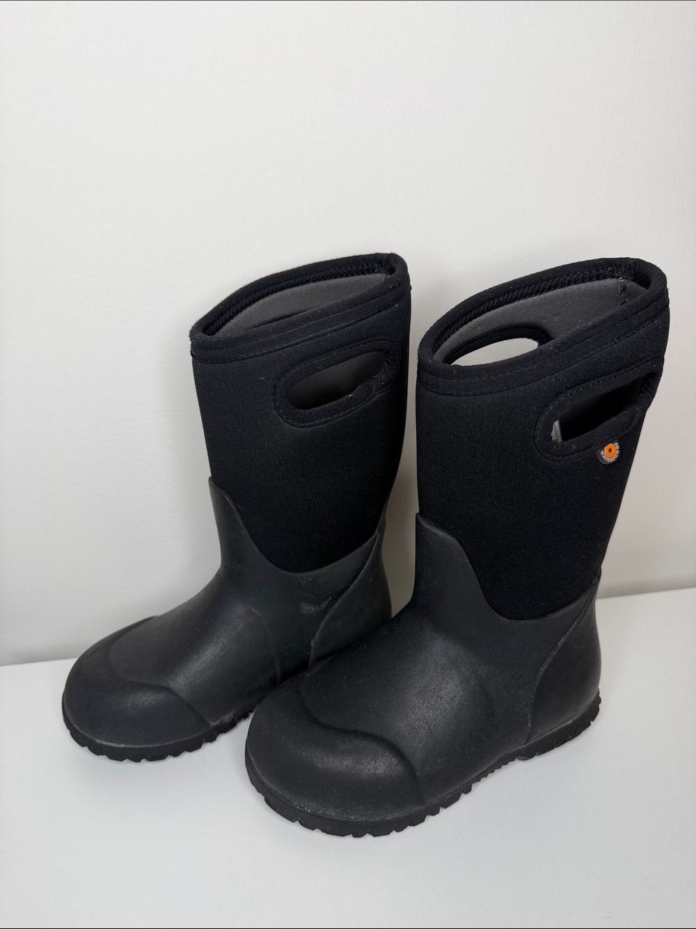 Bogs Kids Black Easy-Pull Waterproof Boots